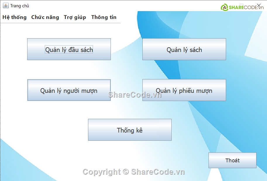 quản lý thư viện java,java quản lý thư viện java swing,code java quản lý thư viện,java swing